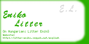 eniko litter business card